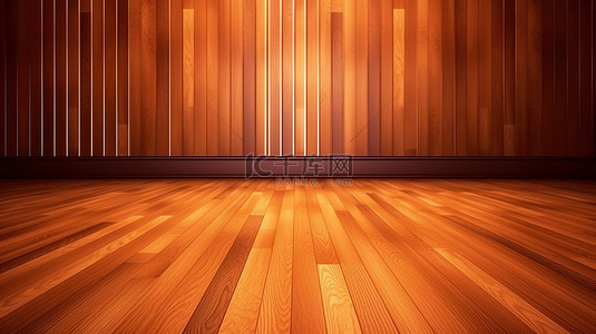 3d 渲染的棕色木地板纹理背景