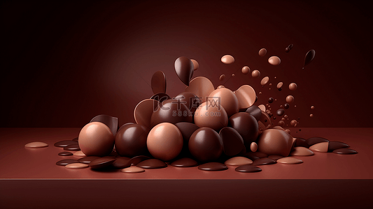 巧克力组合背景