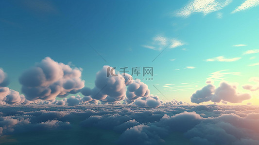 蓝色天空云彩背景图片_天空梦幻云层蓝天