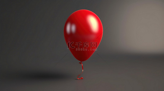 红气球背景背景图片_充满活力的红色气球的 3d 渲染