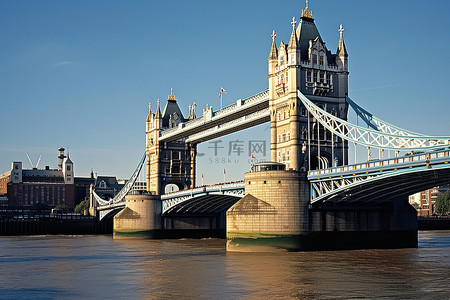 英国的背景图片_显示了河上的一座大桥
