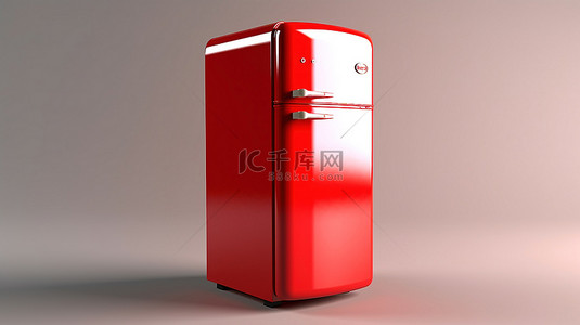 折扣优惠背景图片_概念性储蓄 3D 渲染冰箱与折扣优惠