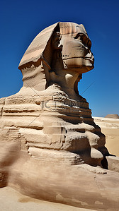 卡通沙漠建筑背景图片_狮身人面像名胜古迹建筑背景