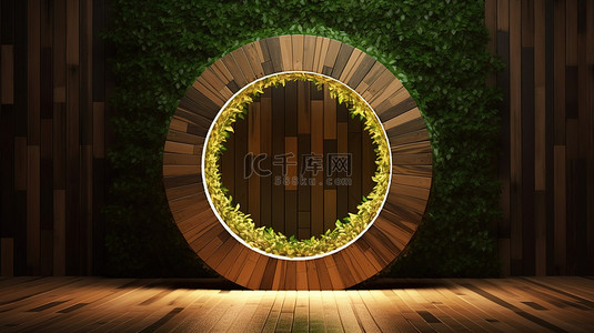 产业园手绘背景图片_天然木材背景下的可持续产业理念 3D 插图