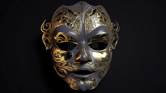 面具伪装背景图片_艺术面具的 3d 插图