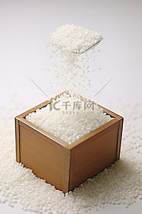 盒子里背景图片_盒子里的新鲜白米