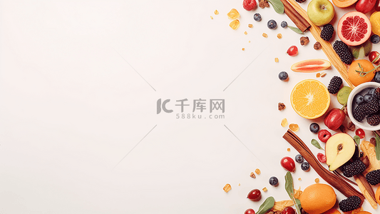 创意海报水果背景图片_食物美食边框背景