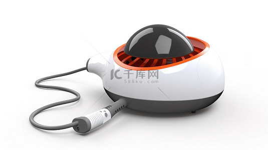 内置wifi背景图片_带内置加热器的电动按摩器的白色 3D 渲染