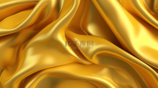 闪闪发光的金布背景的 3d 渲染