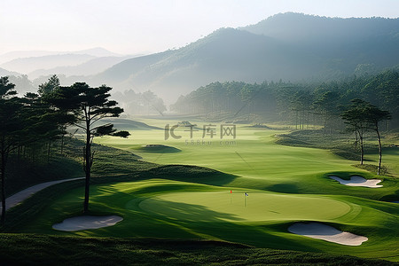 天安门装饰背景图片_台湾康山高尔夫俱乐部 4 号发球台 1 天