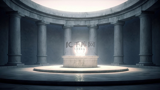 上帝背景图片_祭坛纪念碑的插图 3D 可视化