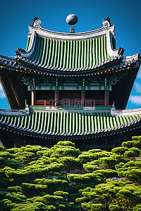 韩国这座大寺庙有很多绿色屋顶