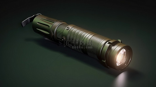 电池充电动图背景图片_军用级 L 型手电筒 3D 渲染