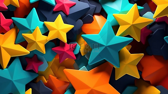 孟菲斯元素元素背景图片_色彩鲜艳的复古星星动态奢华的抽象背景