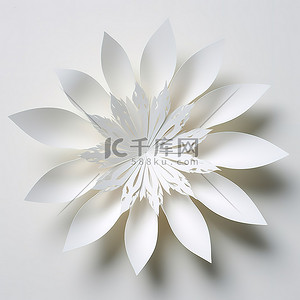 制作工艺背景图片_白色表面手工制作的纸花
