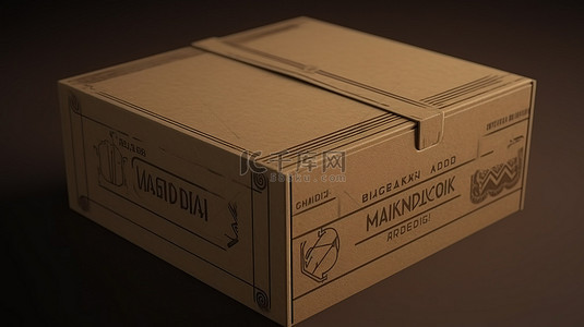 印度尼西亚制造的纸板箱令人惊叹的 3D 渲染