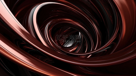 螺旋形线条背景图片_3d 渲染中的抽象扭曲背景