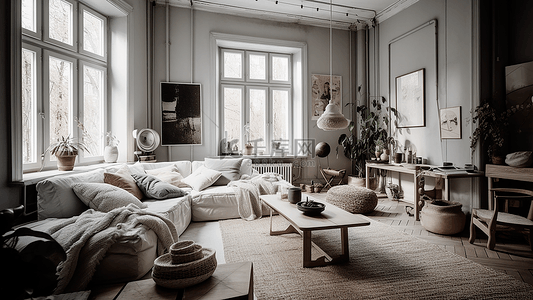 沙发简约背景图片_室内装修北欧风格背景