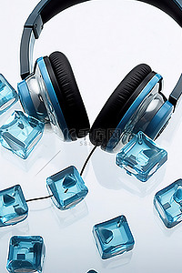 系列背景图片_蓝色耳机系列，含 dlc 2 件