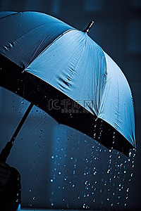 雨中撑着的伞