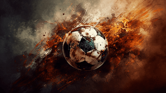 足球联赛背景图片_足球烟雾爆炸飞溅效果广告背景