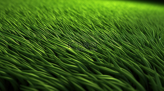 背景 3D 渲染绿草纹理的特写