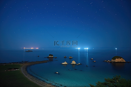 星星夜空背景图片_韩国 oyeon 岛