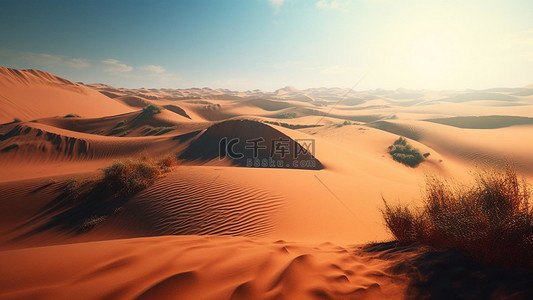 沙尘背景图片_热带沙漠沙尘蓝色