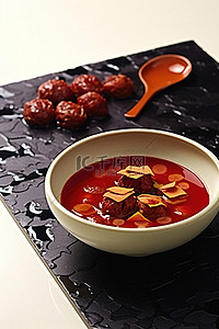 小吃中国背景图片_中国红咖喱芝麻小吃