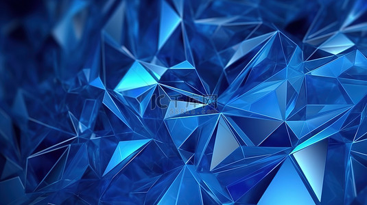 蓝色抽象丛幻想技术的未来工程运动的 3D 插图