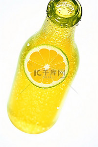橙水果背景图片_喝瓶中的柑橘柠檬汁