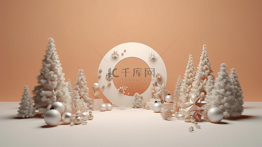 圣诞节派背景图片_3D 新年和圣诞节图像