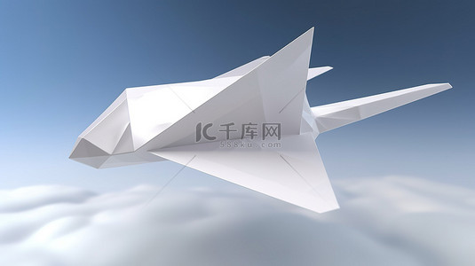 纸飞机纸飞机背景图片_飞行信封追逐 3d 渲染纸飞机