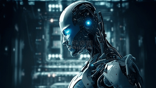 机械科幻背景图片_机器人科技未来背景