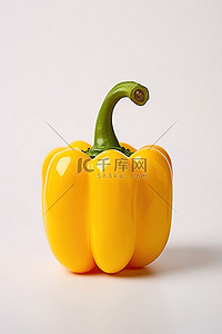 胡椒背景图片_白色背景中的黄色胡椒