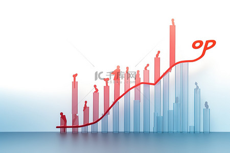 古装人物套图背景图片_指向人物的箭头表示全球需求和 GDP 的增长