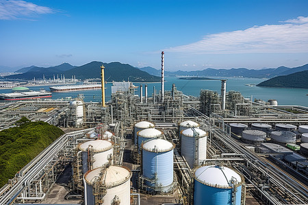 能源天然气背景图片_香港一间以天然气提供能源的炼油厂