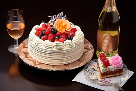 蛋糕周年背景图片_生日蛋糕和生日饮料