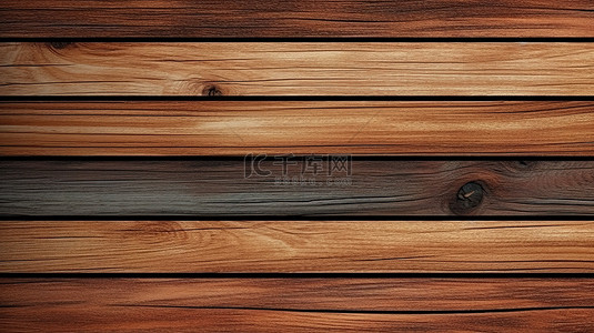 木头地板纹理背景图片_复古木材纹理 3D 渲染板条图案