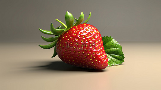令人惊叹的甜美草莓 3D 模型