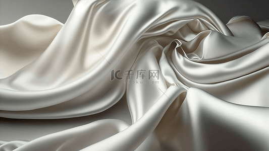丝绸绸缎白色背景