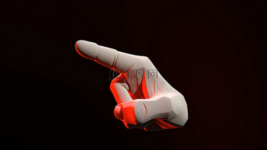 手势指着你背景图片_3D 渲染中的单指手势