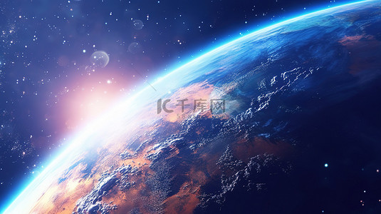 蓝色的地球背景图片_蓝色大理石我们在宇宙中美丽的家园地球行星在外太空拼贴的抽象壁纸