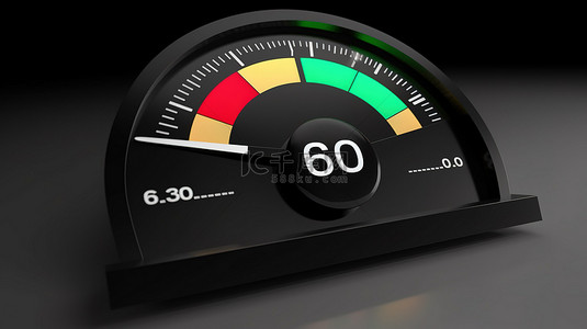 具有 60 个正常风险概念说明性控制面板图标的车速表信用评级量表
