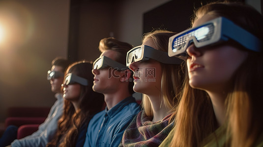 青少年在舒适的家中享受全新的 3D 电影体验