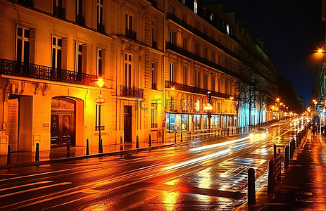 巴黎夜景背景图片_巴黎在晚上