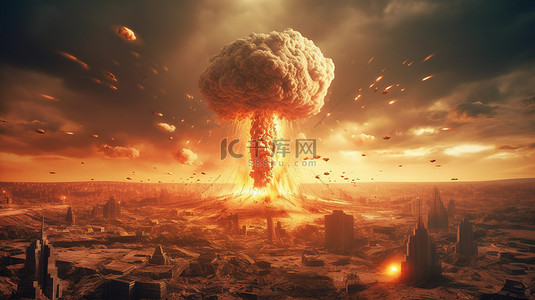 动图手臂背景图片_核战争灾难的 3d 插图