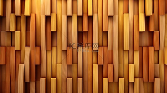 纹理木背景图片_3D 壁纸具有装饰性木条纹理，用于纹理墙背景