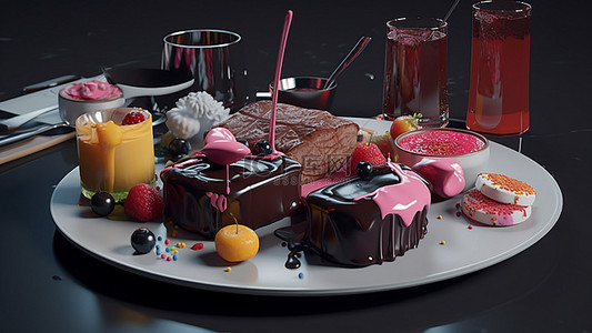 雪糕草莓背景图片_食物饮料食品粉色