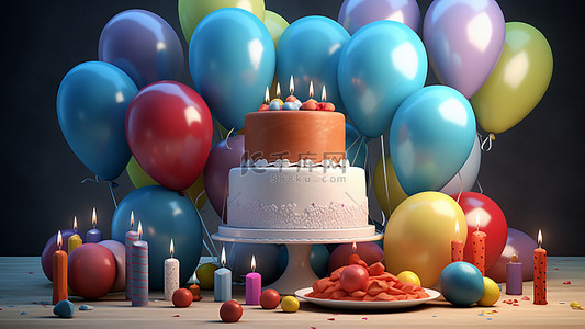 生日庆祝生日快乐背景图片_派对生日庆祝蛋糕